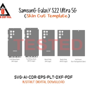 Samsung Galaxy S22 Ultra 5G skin vector template skin layout skin die cuts file svg skin Samsung Galaxy S22 Ultra Skin cut file