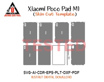 Xiaomi Poco Pad M1 Skin Vector Template skin layout skin die cuts - Xiaomi Poco Pad M1 Skin cut file - Poco Pad M1 SVG CUT FILE