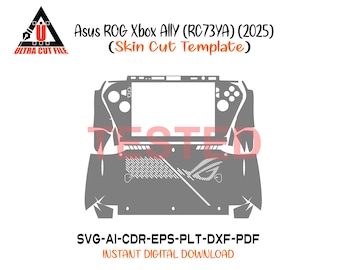Asus ROG Xbox Ally (RC73YA) 2025 Skin Vector Template  - Asus ROG Xbox Ally X Skin cut file