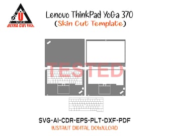 Lenovo Thinkpad Yoga 370 Skin Vector Template skin layout skin die cuts - Lenovo Thinkpad Yoga 370 Skin cut file