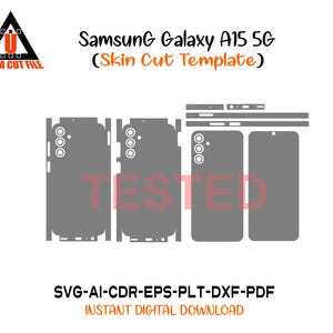 Samsung Galaxy A15 5G skin template vector skin layout skin die cuts file svg skin Samsung A15 skin cut file Galaxy A15 cut file
