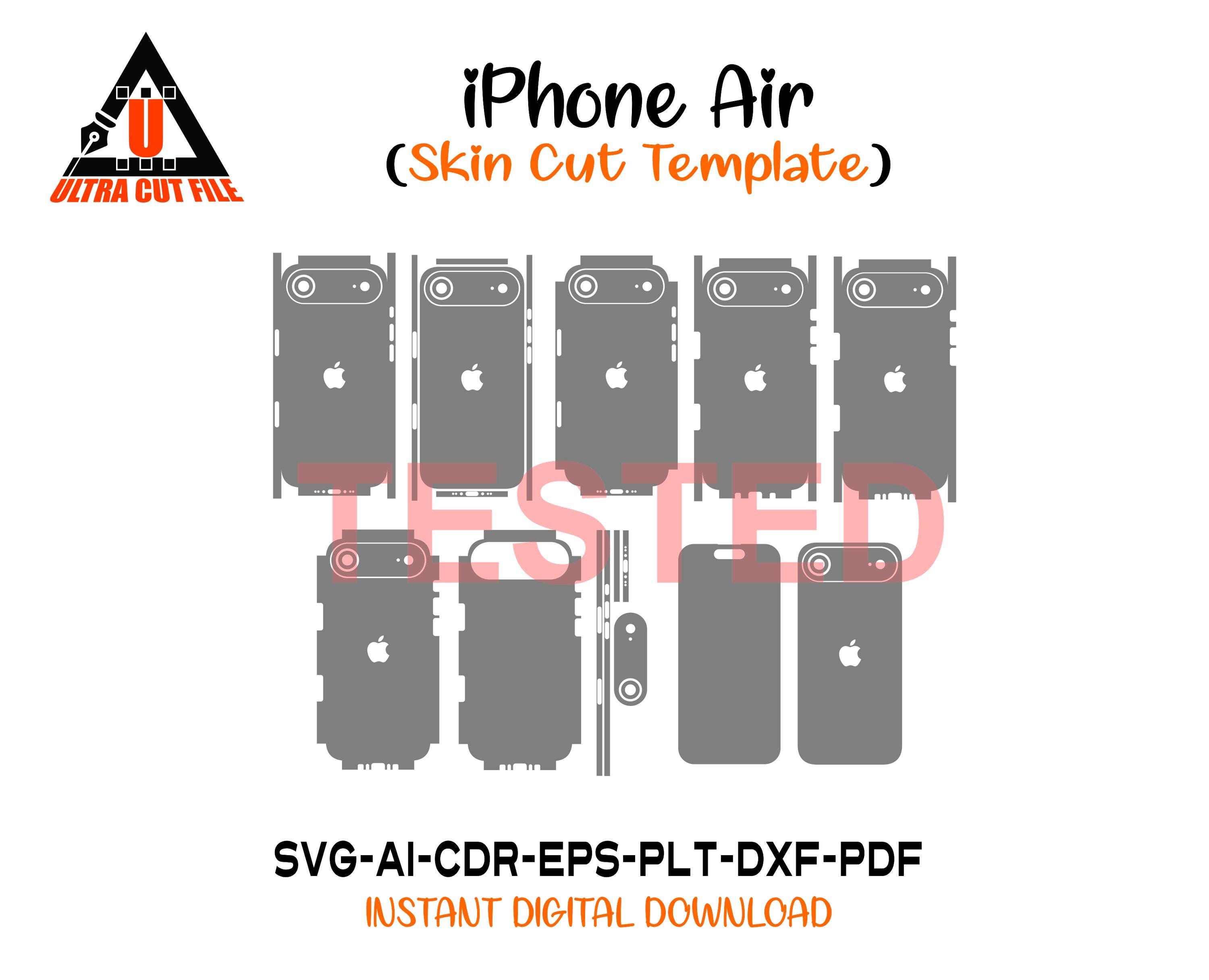 Modèle de skin Vector pour iPhone Air Skin - Modèle de skin iPhone Air Vector