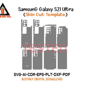 Samsung S21 Ultra skin template vector skin layout skin die cuts file svg skin Cricut Silhouette S21 Ultra skin cut file