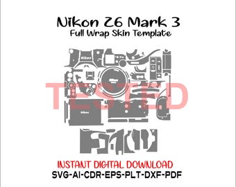 Nikon Z6 Mark 3 Z6 iii skin template vector skin die cuts skin layout skin die cuts file svg skin nikon z6 mark 3 skin cut file
