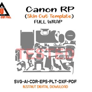 Canon RP skin vector template skin layout skin die cuts file svg skin Cricut Silhouette Canon RP full wrap skin cut file
