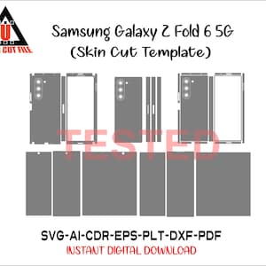 Samsung Galaxy Z Fold 6 5G skin template vector skin layout skin die cuts file svg skin Samsung Galaxy Z Fold 6 5G skin cut file.