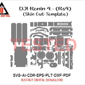 DJI Ronin 4 / DJI RS4 skin template vector skin layout skin die cuts file svg skin Cricut Silhouette DJI Ronin 4 / Dji RS4 skin cut file