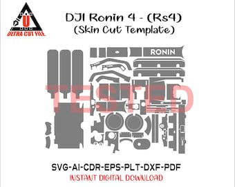 DJI Ronin 4 / DJI RS4 skin template vector skin layout skin die cuts file svg skin Cricut Silhouette DJI Ronin 4 / Dji RS4 skin cut file