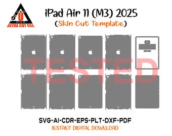 iPad Air 11 (M3) 2025 skin vector template skin layout skin die cuts - iPad Air 11 M3 2025 Skin cut file - iPad Air 11 M3 SVG Cut File