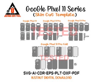 Google Pixel 11 Series Skin Vector Template skin layout skin die cuts - Google Pixel 11 - 11 Pro - 11 Pro Xl - 11 Pro Fold Skin Template