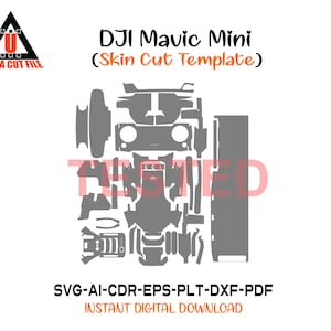 DJI Mavic Mini skin cut file skin vector template layout skin die cuts file svg skin Cricut Silhouette DJI Mini Skin cut file