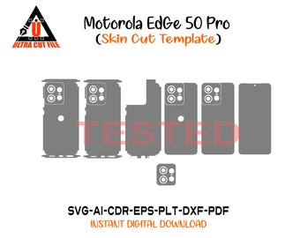 Motorola Edge 50 Pro Skin Vector Template file skin die cut layout