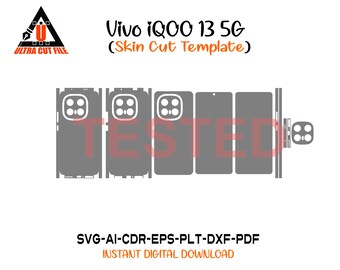 Vivo iQOO 13 5G Skin Vector Template skin layout skin die cuts - Vivo iQOO 13 5G Skin cut file - Vivo iQOO 13 5G SVG CUT FILE