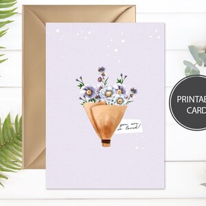 Vous êtes si aimé | Carte florale imprimable | Style de note manuscrite | Téléchargement numérique | Carte de voeux d'encouragement ou d'amour