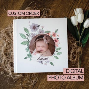 Custom Baby Photo Album Template: Newborn Keepsake (Digital Download, Made-to-Order 10x10 PDF/JPEG )
