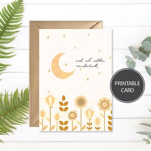 Eid al-Adha | Saudação digital | Cartão para impressão | Saudações de Eid | Eid al-Adha Mubarak | Avistamento da lua | Saudação islâmica | Cartões muçulmanos