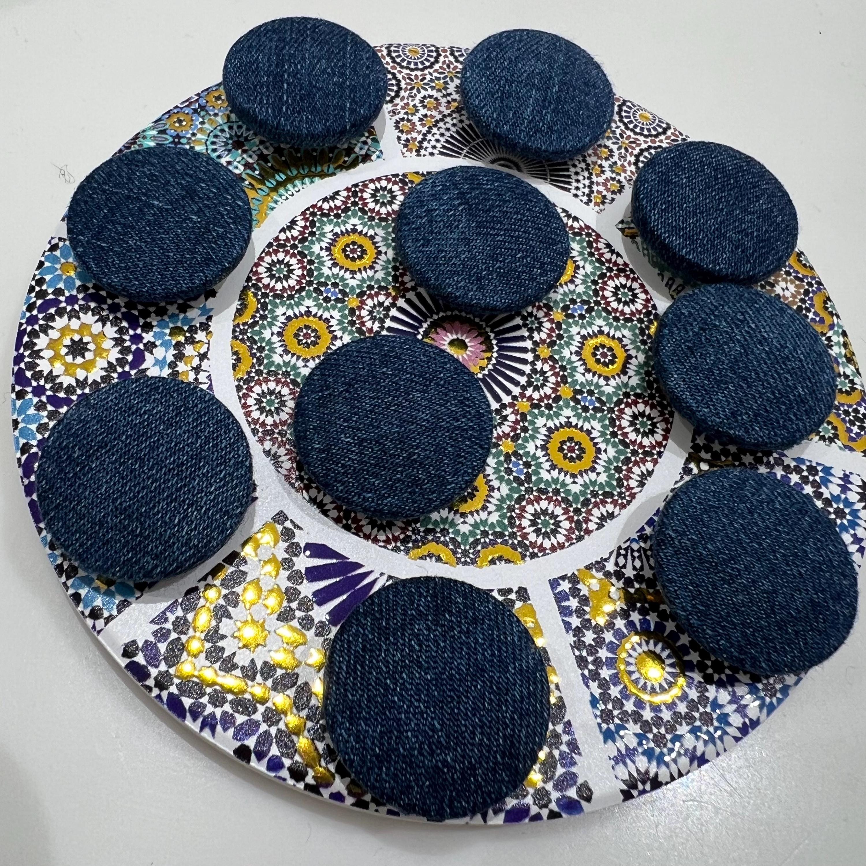 Boutons En Bois 50 Pièces 25mm, Noir Avec Fleurs Sculptées, 4 Trou