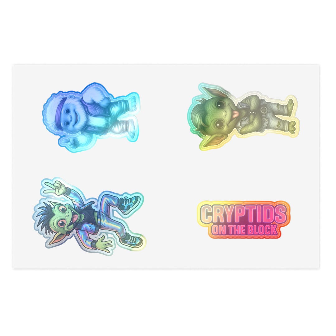 Cryptids on the Block Sticker Sheet Bundle, 5pcs - Fun Mythical ...