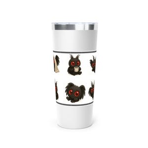 Mothman Tumbler, Cute Cryptid Cup, Mythical Creature Drinkware, Paranormal Travel Mug, Gift for Mothman Enthusiasts, 22oz Insulated Tumbler