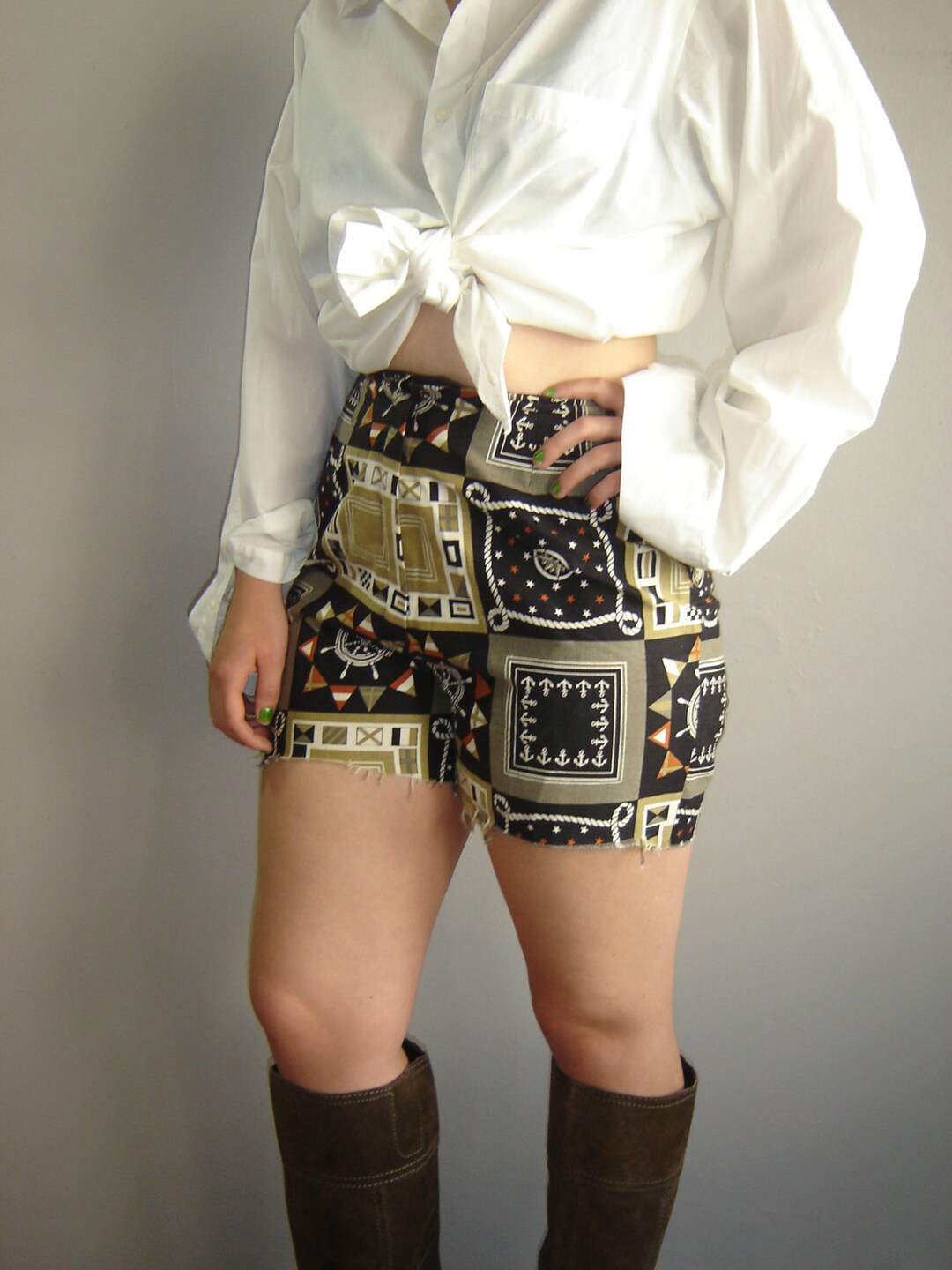 Print Pattern Anchor Nautical Women's Shorts