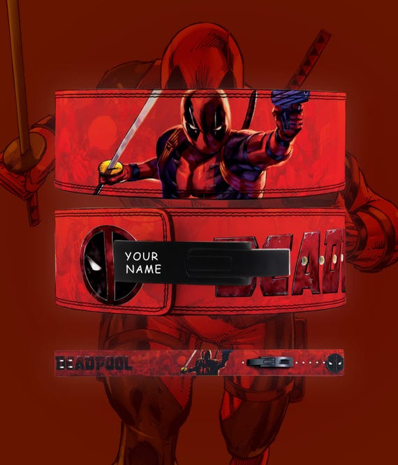 Deadpool Weight Lifting Belt , Custom Lever Belt  display picture 3