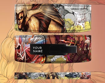 Attack On Titan Anime Powerlifting Lever Belt | Anime weightlifting Belt | ATOT lever lifting belt | anime gym belt | | Lifting Lever Belt |