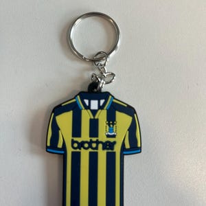 Manchester City Retro Keyring Gift, Man City Fathers Day Present. MCFC