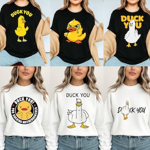 Funny Duck You PNG Bundle - Middle Finger Duck Sublimation, Sarcastic Humor Shirt Designs for Adults, Meme-Style Clipart