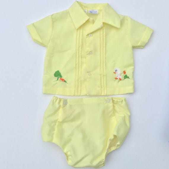 yellow infant outfit