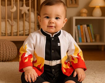 Rengoku Baby Romper: Flame Hashira Cosplay Outfit