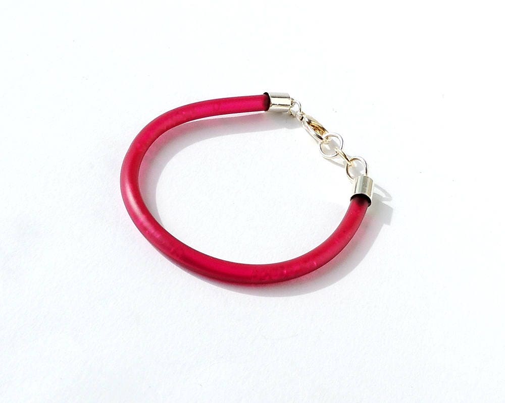 Red rubber bracelet Clearance