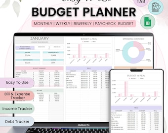 Einfacher Monatlicher Budgetplaner Google Sheet (Digitaler Download)
