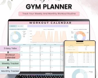 Workout Planner Google Sheet | Fitness Tracker (Digital Download)