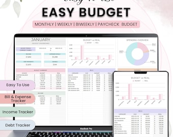 Einfacher Monatlicher Budgetplaner Google Sheet (Digitaler Download)