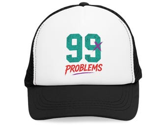 Casquette en maille 99 Problems - Chapeau ajustable tendance pour tous les jours, cadeau pour les amateurs de sport, style décontracté pour les festivals, accessoire d'été