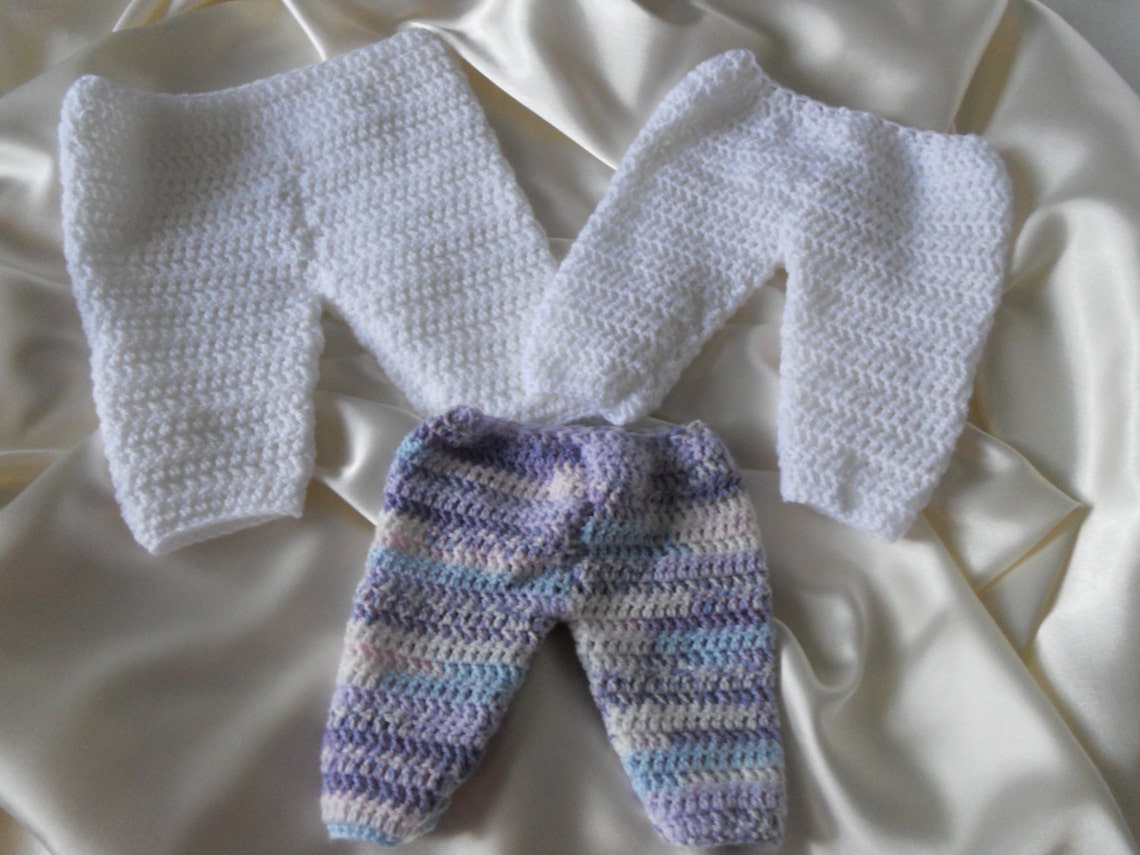 Preemie Baby Trousers Pants 1lb Premature to 8lb Newborn Etsy