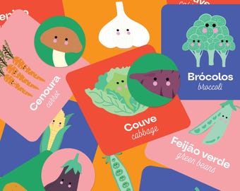 Kids Flashcards Vegetables