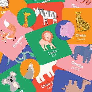 Flashcards para crianças: animais selvagens
