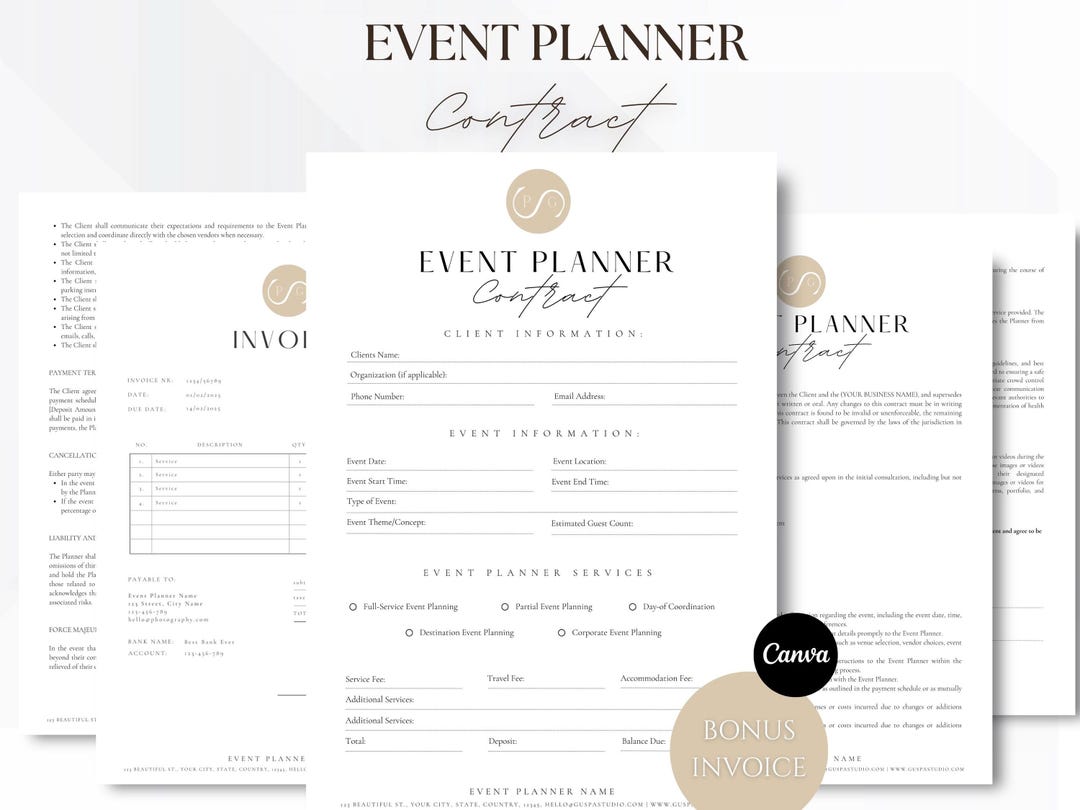 Event Planner Contract.pdf Event Planner Contract Template | Event Planner Client Forms | PDF ...