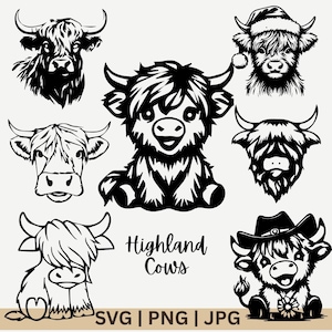 Highland Kuh svg niedlich, lustig Highland Kuh svg Bundle Süß Baby Kuh svg, Highland Kuh Png, Cricut, Clipart, Cut Files, Highland Kuh Clipart