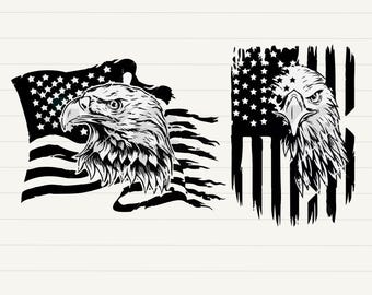 Eagle with American Flag Svg, USA Patriotic Design, American Eagle, 4th of july Png