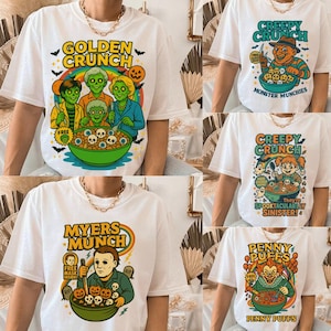 Funny Horror Cereal Killers PNG Bundle: Halloween Character Designs