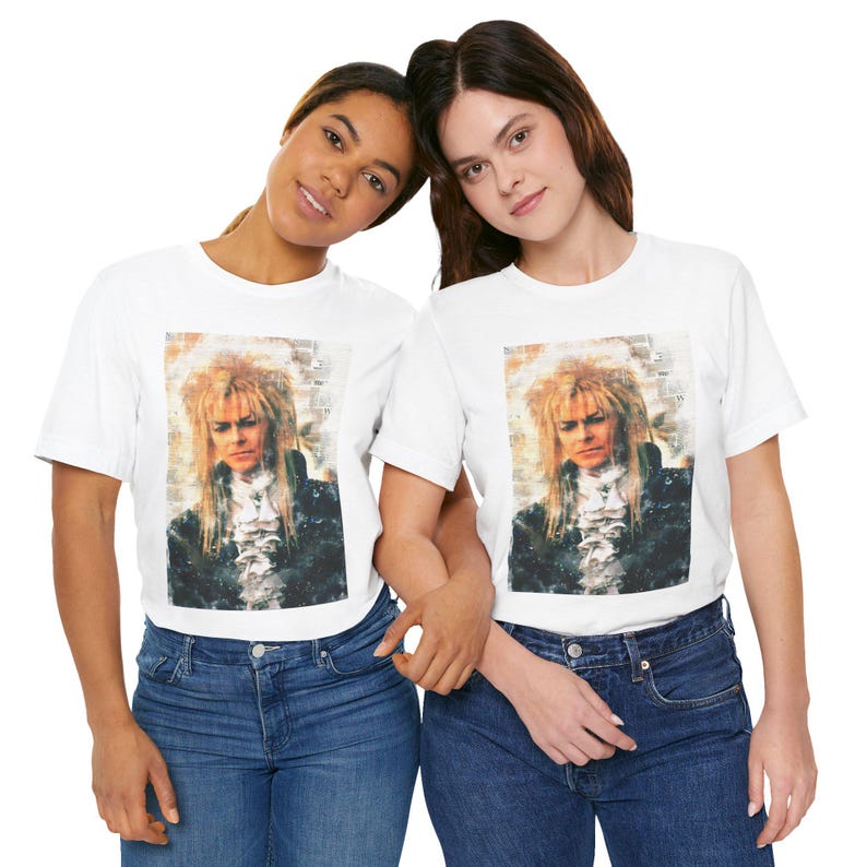 Camiseta de la película Laberinto del Rey Goblin Jareth con aspecto retro vintage, camiseta de fiesta de los 80 imagen 9