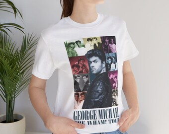 Vintage look Wham Retro jaren 80 muziek George Michael T-shirt uniseks voor muziekfans uit de jaren 80 voor Wham-fans