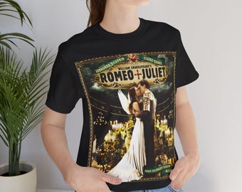 Vintage 90s Romeo and Juliet Movie Poster Tee Leonardo DiCaprio Fan Shirt retro 90s party outfit 90s kid style.