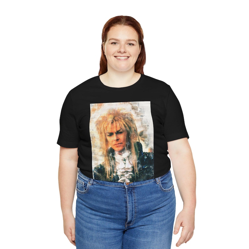 Camiseta de la película Laberinto del Rey Goblin Jareth con aspecto retro vintage, camiseta de fiesta de los 80 imagen 4