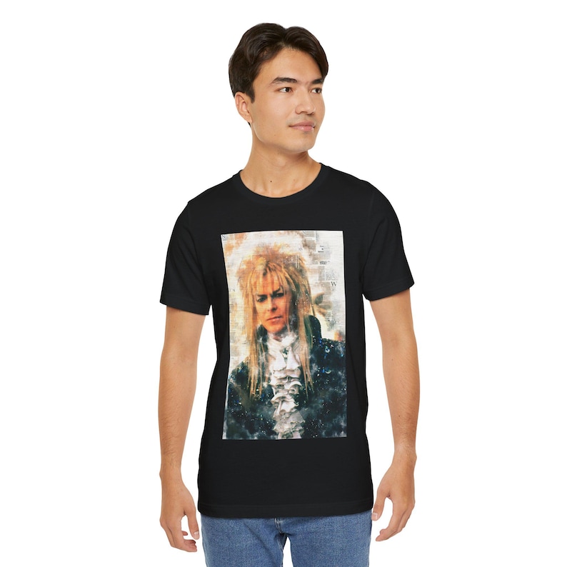 Camiseta de la película Laberinto del Rey Goblin Jareth con aspecto retro vintage, camiseta de fiesta de los 80 imagen 7