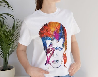 Retro Vintage Style David Bowie Unisex Tee Shirt for David Bowie fans retro 70s party outfit