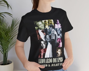 Vintage Retro 90s Style Romeo and Juliet classy movie poster Unisex Tee Shirt for Leonardo DiCaprio fans