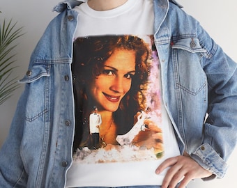 Camiseta unisex de Julia Roberts, película retro vintage de los años 90 "La boda de mi mejor amigo"